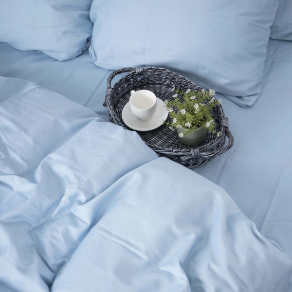 Фото - Комплект постільної білизни MirSon 175x210 см Royal Soft 0842 Light Blue (2200008069179)